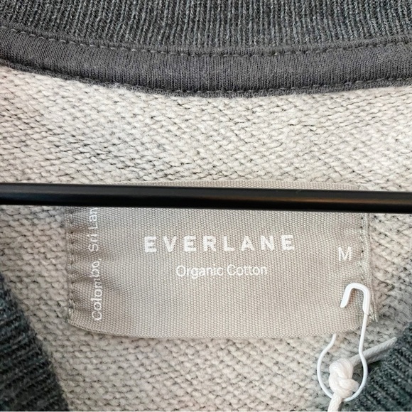 EVERLANE The Track Crewneck Sweatshirt Dark Heather Gray NWT - Picture 10 of 10